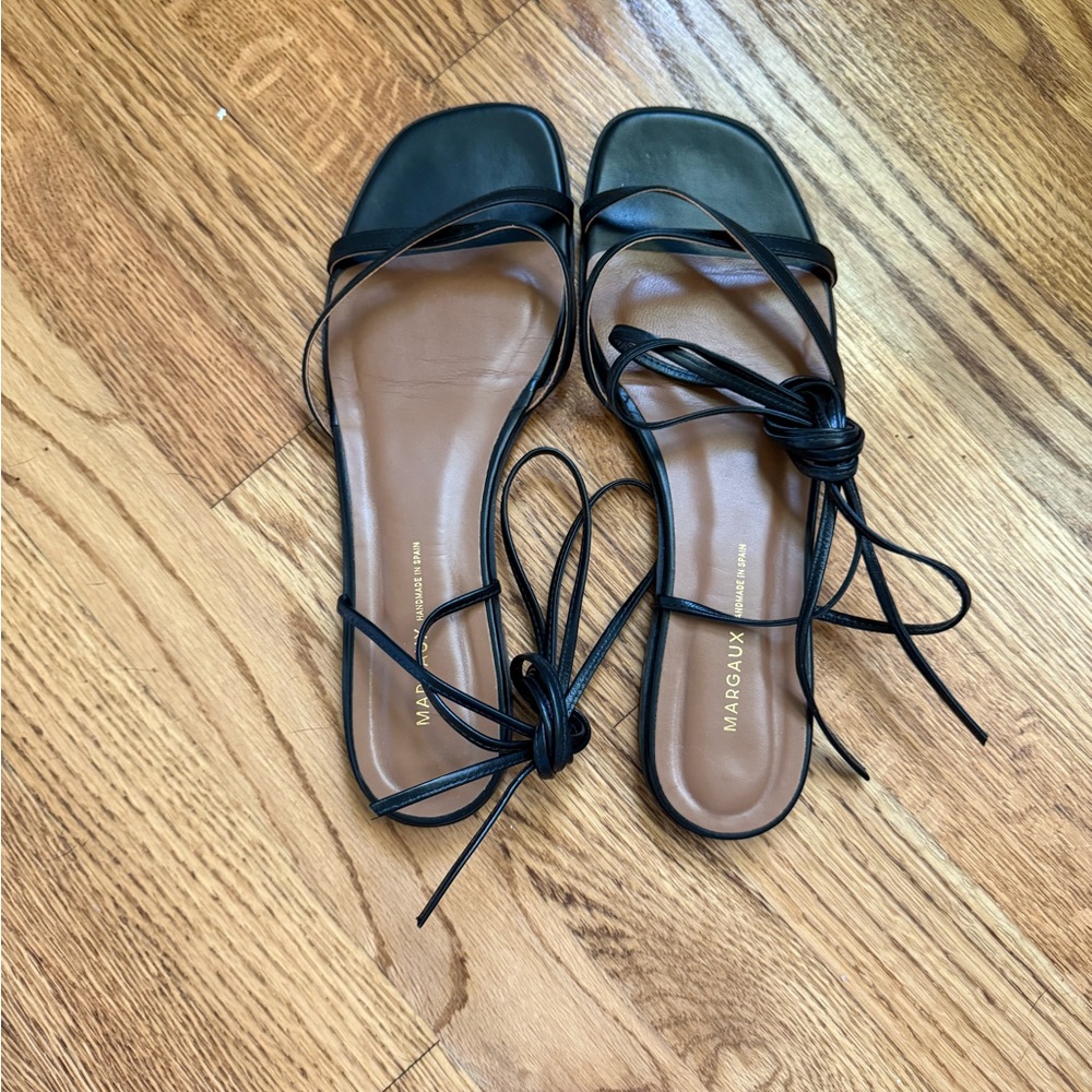 Margaux Black Wrap Sandals